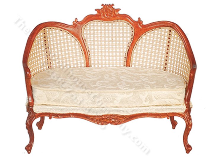 (image for) Miniature Caned Victorian Walnut Sofa