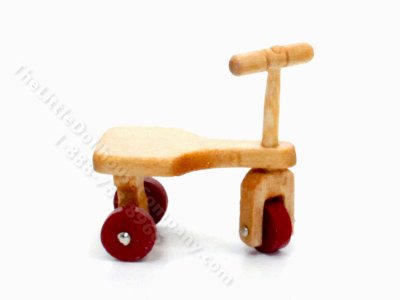 (image for) Miniature Yellow and Red Tricycle for Dollhouses