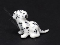 (image for) Miniature Porcelain Sitting Dalmatian Dog Figurine for Dollhouses