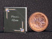 (image for) Miniature Vintage Black Picture Album with Art Deco Accents