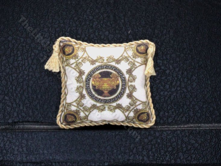 (image for) Miniature White Versace Pillow by Judith Blondell