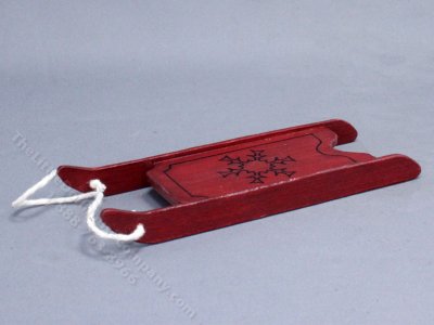 (image for) Miniature Handmade Winter Sled for Dollhouses