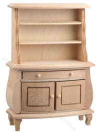 (image for) Miniature Storage Hutch for Dollhouses, Unfinished