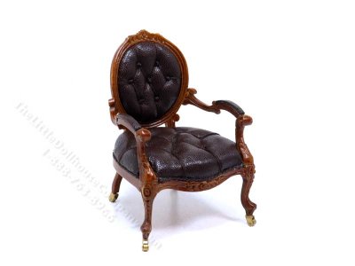 (image for) Miniature Walnut George III Armchair for Dollhouses