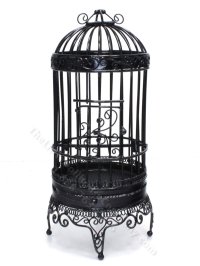 (image for) Miniature Black Wire Birdcage