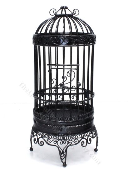 (image for) Miniature Black Wire Birdcage