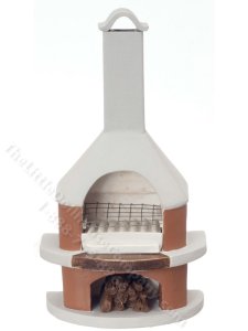 (image for) Miniature Outdoor Fireplace for Dollhouses