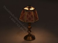 (image for) Miniature 12v Medium Table Lamp for Dollhouses - Pink