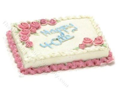 (image for) Miniature 40th Birthday Cake for Dollhouses