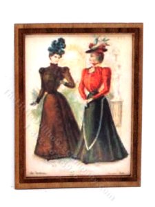 (image for) Miniature Portrait of Two Edwardian Women in a Garden