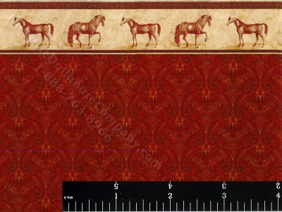 (image for) Damask Horse Pattern Miniature Wallpaper for Dollhouses