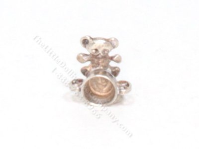 (image for) Miniature Sterling Silver Christening Cup with Bear Base