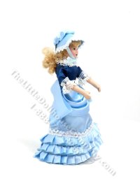(image for) Miniature Handcrafted Vintage Southern Belle in Blue