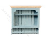 (image for) Miniature Blue/Oak Kitchen Shelf For Dollhouses