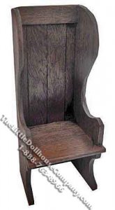 (image for) Miniature Tudor Style Irish Settle Chair for Dollhouses