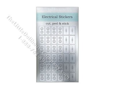 (image for) Dollhouse Miniature Electrical Chrome Outlets and Light Switches