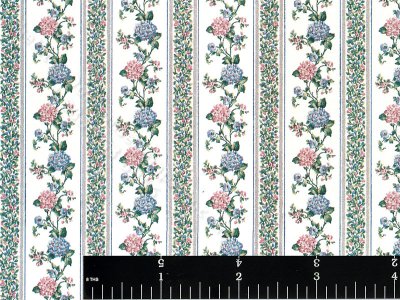 (image for) Kismet Stripe Pattern Miniature Wallpaper for Dollhouses - Pink