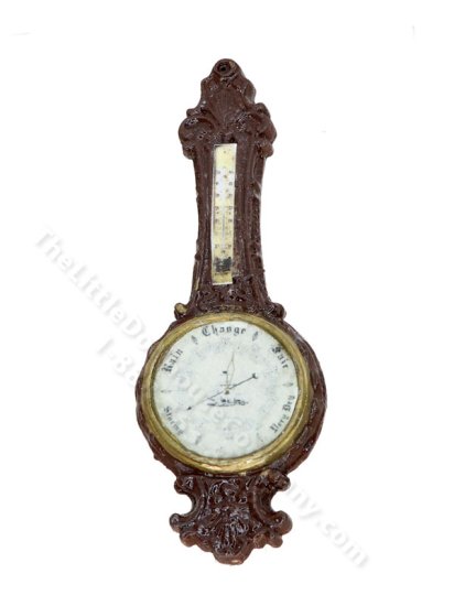 (image for) Miniature Replica Aneroid Barometer for Dollhouses - Brown