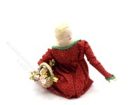 (image for) Miniature Sitting Lady with Flower Basket