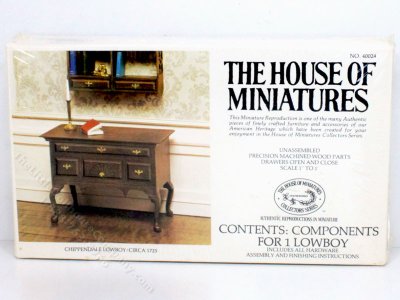 (image for) Miniature Unfinished Chippendale Lowboy Kit for Dollhouses