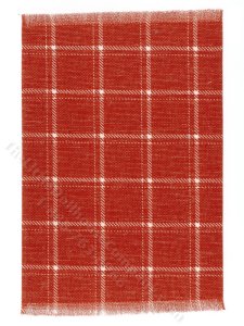 (image for) Miniature Red Plaid Rug for Dollhouses