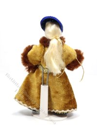 (image for) Miniature Handcrafted Renaissance Girl in Gold Velvet