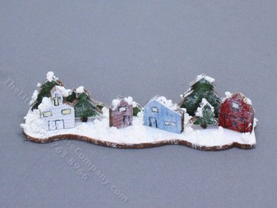 (image for) Miniature Handmade Christmas Village for Dollhouses