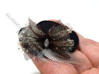 (image for) Ladies Black Feathered Hat by Judith Blondell for Dollhouses