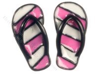 (image for) Miniature Pink Flip Flops/Sandals for Dollhouses