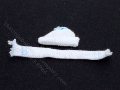 (image for) Dollhouse Miniature Toque and Scarf - Blue