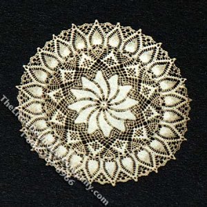(image for) Miniature Round Laser Cut Doily for Dollhouses