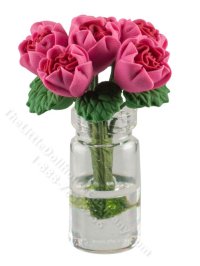(image for) Miniature Pink Peonies in Vase
