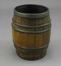 (image for) Dollhouse Scale Model Empty Wine Barrel