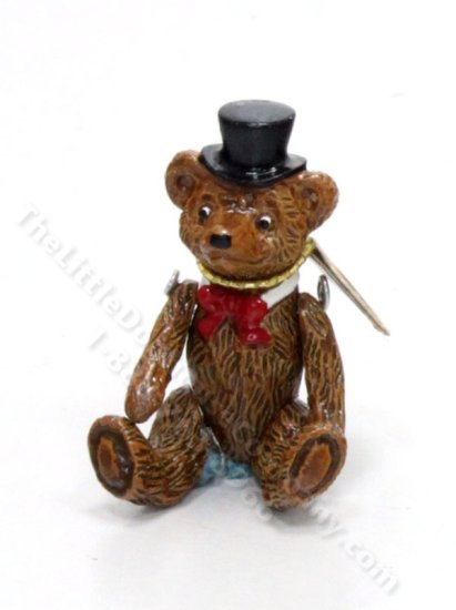 (image for) Miniature Hantel Pewter Toy Bear Father for Dollhouses