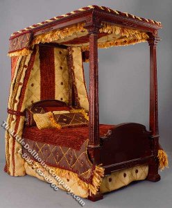 (image for) Miniature 4 Poster Bed with Pillows & Blanket by Serena Johnson