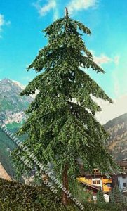(image for) Miniature Green 6-1/4" Fir Trees for Dollhouses (2pk)