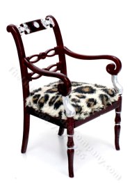 (image for) Miniature Art Nouveau Armchair for Dollhouses