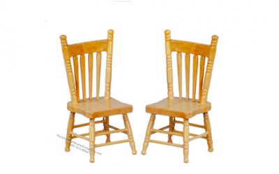 (image for) A Set Of Two Oak Kitchen Chairs