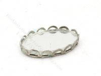 (image for) Miniature Tiny Silver Mirrored Tray For Dollhouses