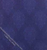 (image for) Dark Blue Paisley Pattern Miniature Wallpaper for Dollhouses