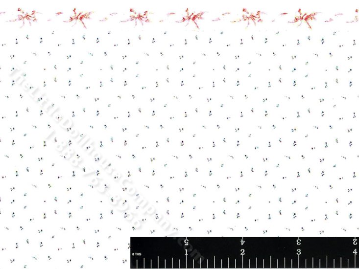 (image for) Dollhouse Scale Model Wallpaper Floral with Bows