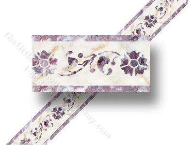 (image for) 1:24 Scale Dollhouse Faux Marble Wallpaper Border