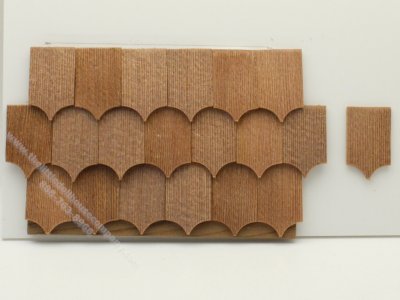 (image for) Dollhouse Scale Model Cedar Shingles - Rounded Point - LG Bag