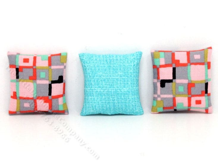 (image for) Miniature Midcentury Modern Pillow Three Piece Set