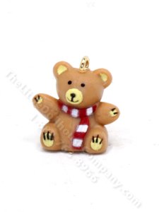 (image for) Miniature Bear with Scarf for Dollhouses