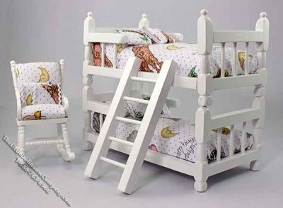 (image for) Dollhouse Miniature Bunk Bed Set