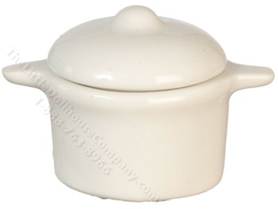 (image for) Miniature White Ceramic Pot for Dollhouses