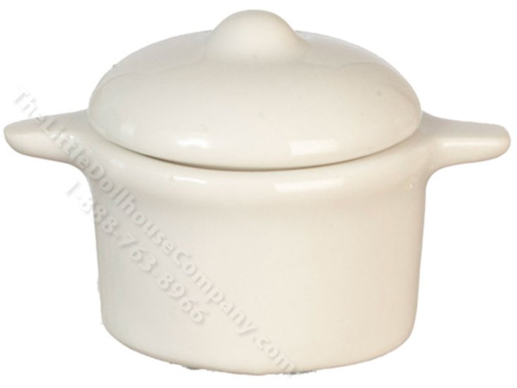 (image for) Miniature White Ceramic Pot for Dollhouses