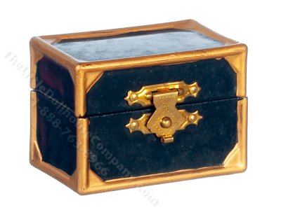 (image for) Miniature Empty Top Travel Trunk for Dollhouses