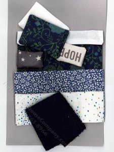 (image for) Miniature Blue Floral and Dot Bedding for Dollhouses